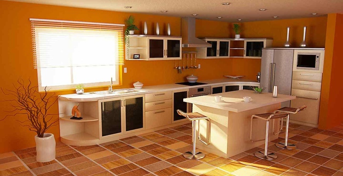 Колер оранж для кухні