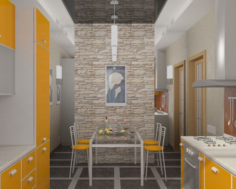 Светлый декор кухни