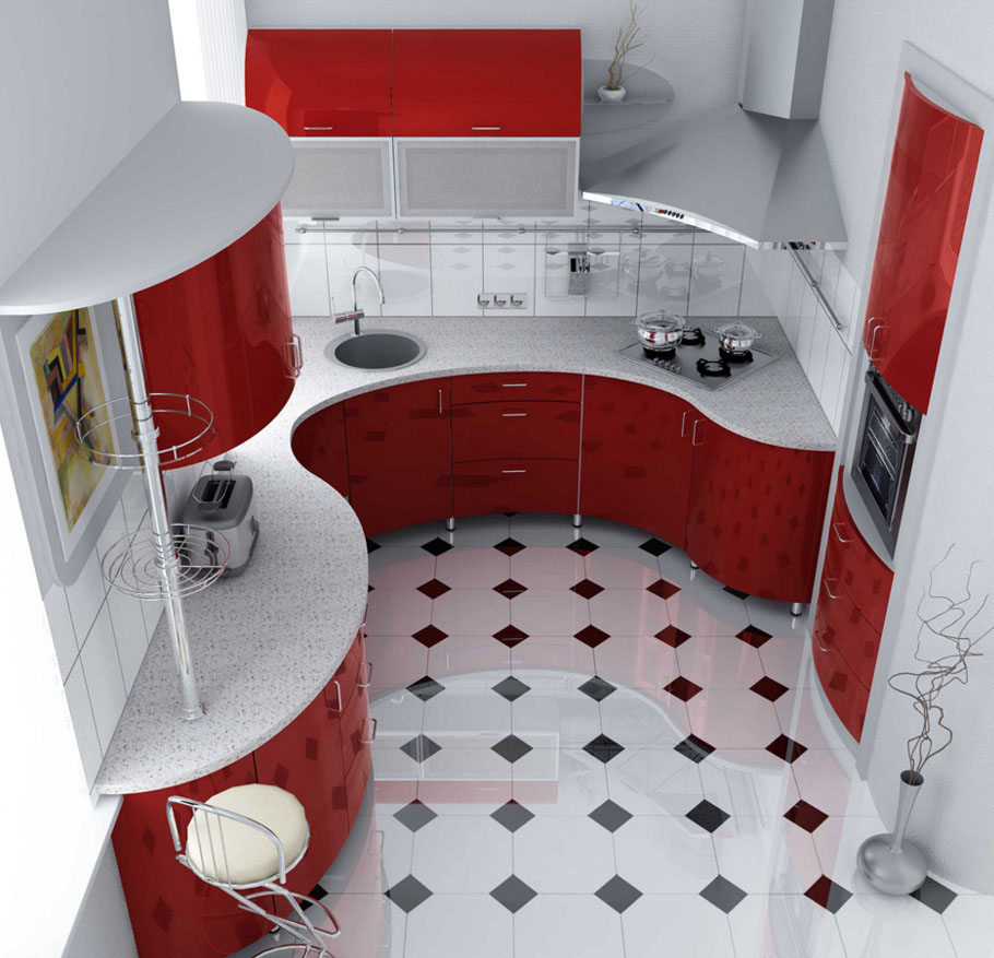 kichik oshxona rang sxemasi