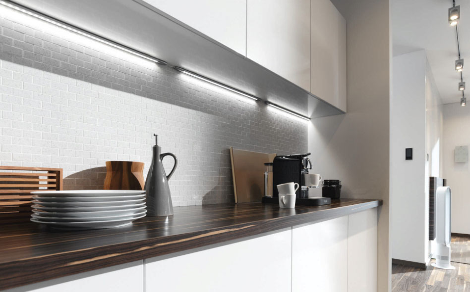 LED chiziqlar oshxona yoritadi uchun