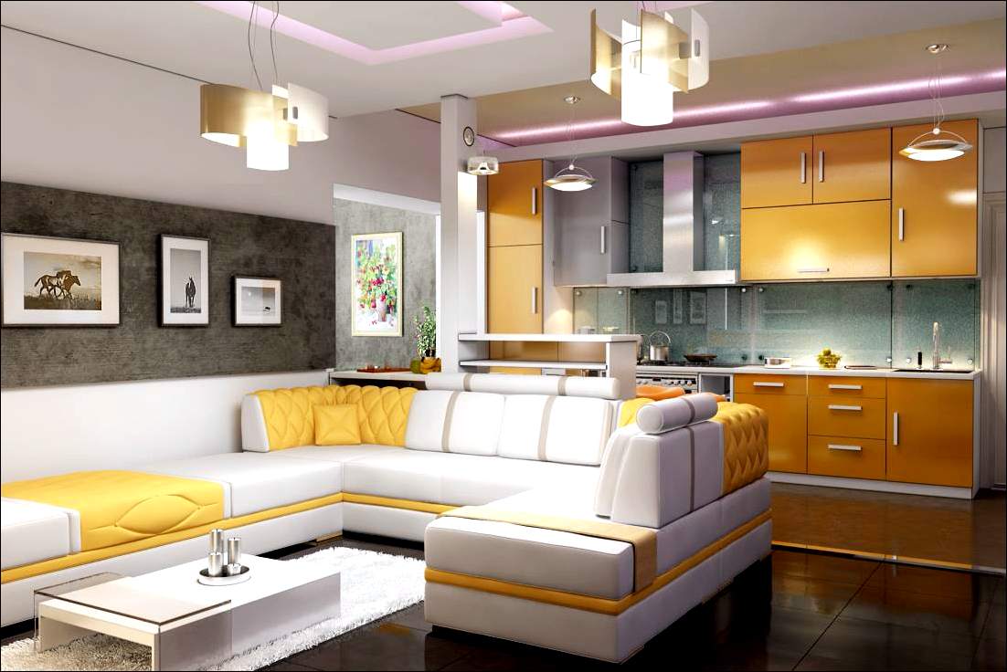 kitchen, combined with living room