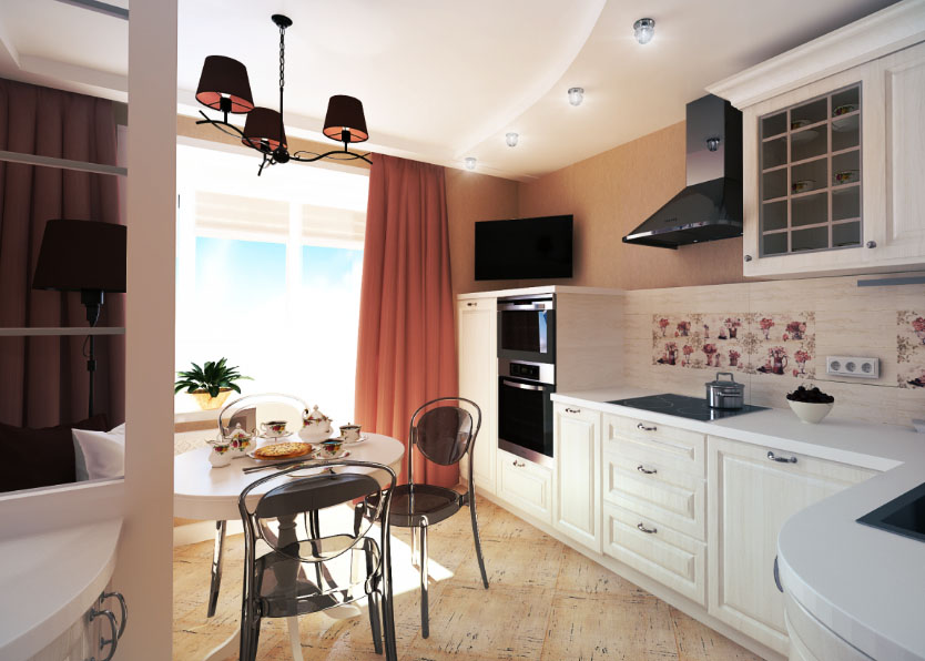 Дызайн і інтэр'ер кухні 10 кв метраў
