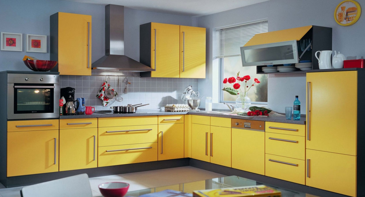 Камбінаванне колеру на кухні