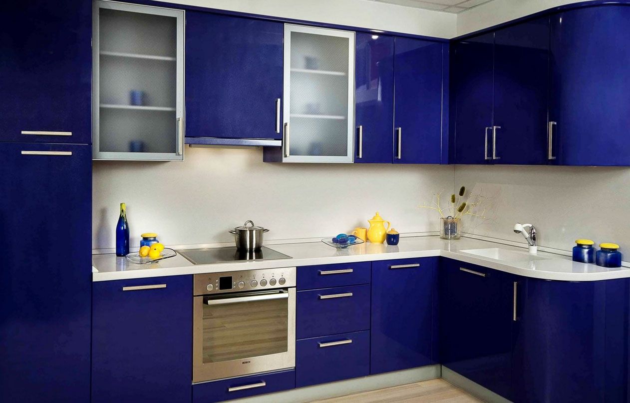 Painted kitchen facade