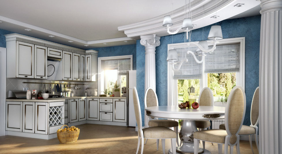 Kitchen in Greek style