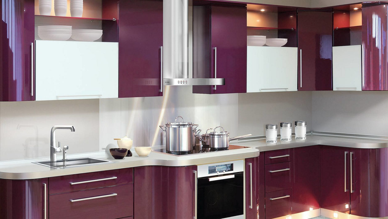 Кухонный гарнитур и крашеного МДФ