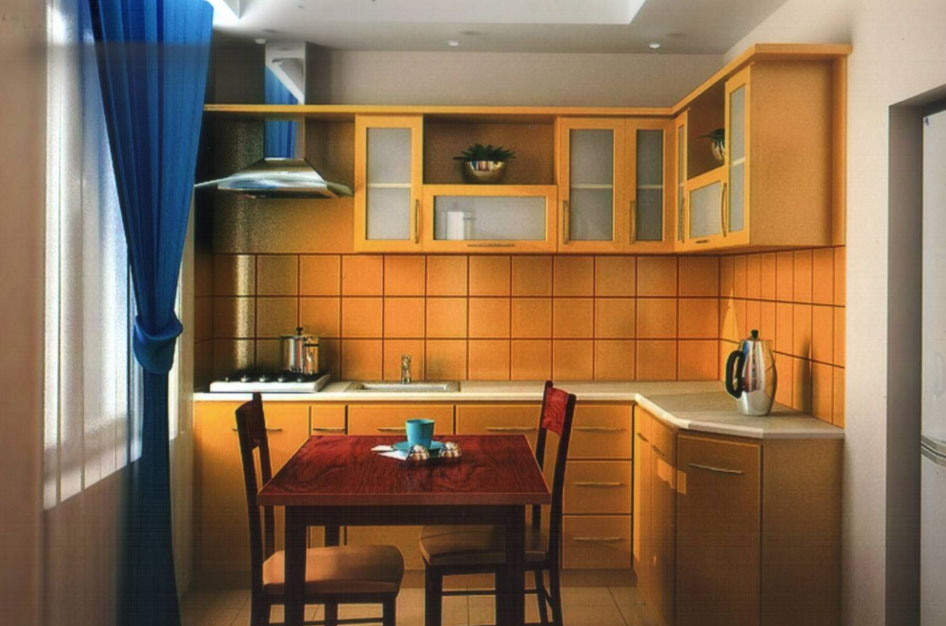 Кухонный гарнитур для маленькой кухни (55 фото)