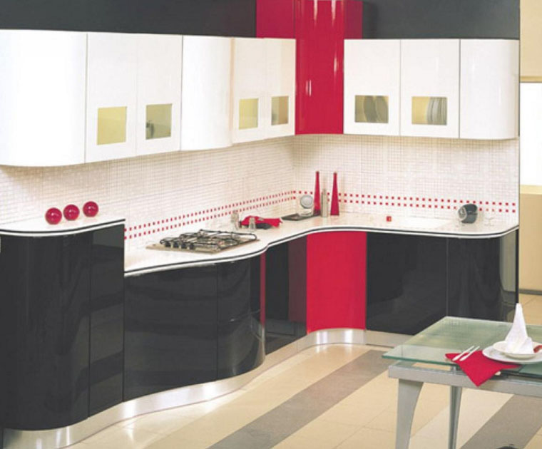 Gray and white kitchen
