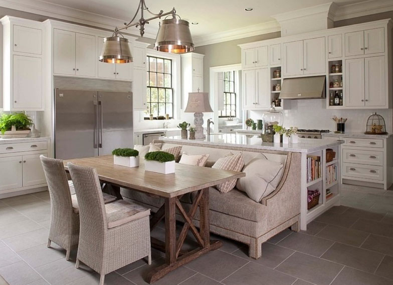 sofa in the interior of the kitchen