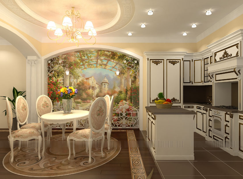 дизайнерські фотошпалери для кухні