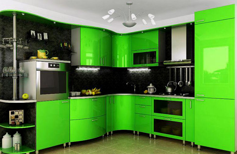 зелена корпусні меблі для кухні