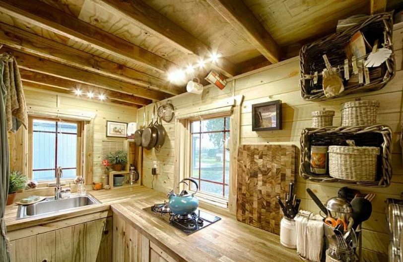 інтэр'ер кухні дачнага дома