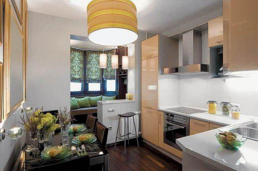 Beautiful kitchen on the loggia