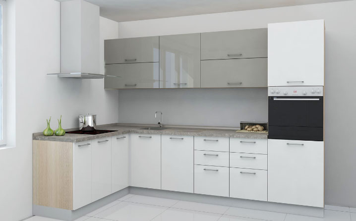 красивая двухцветная кухня