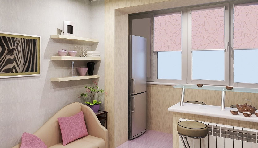 kitchen with balcony