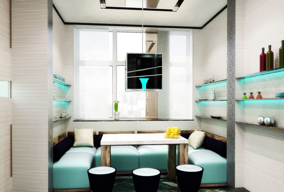 dining area on the balcony