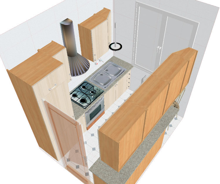 праект кухні ў хрушчоўцы