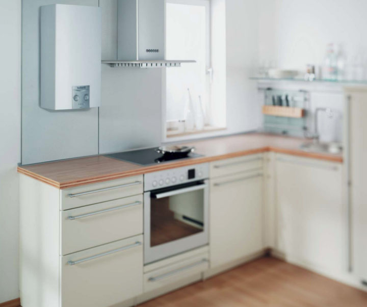 Small kitchen with gas stove