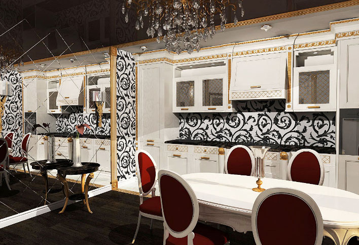 арт-дэко ў інтэр'еры кухні