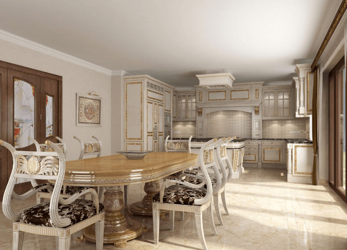 білу стелю на кухні