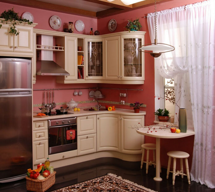 дизайн интерьера маленькой кухни