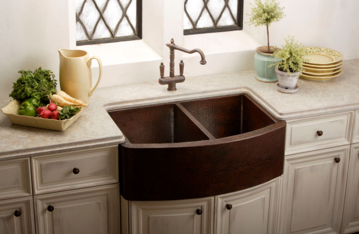 прыгожая ракавіна з тумбай для кухні