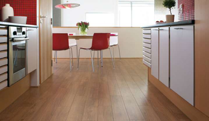 Linoleum under laminate