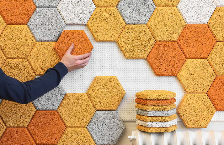 оригинальная отделка стены на кухне