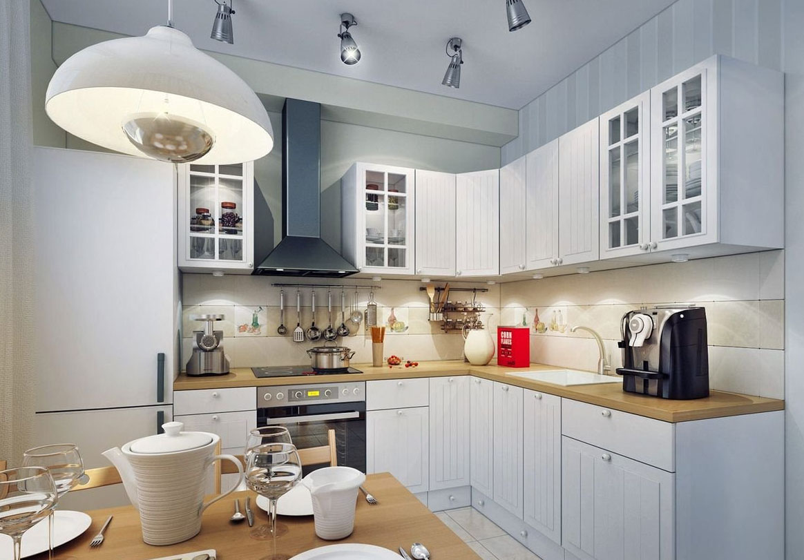 асвятленне на маленькай кухні