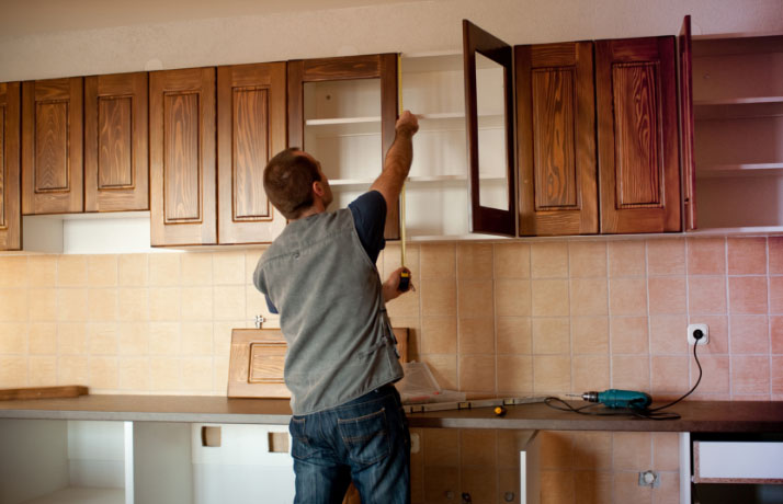 devor kabinetlari, oshxona mebel o'rnatish