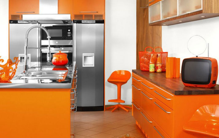 Orange style kitchen