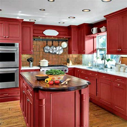 b80372e414e5a86766842a624067beae--red-kitchen-cabinets-kitch